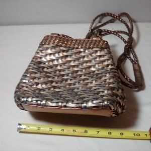 Metallic woven New shoulder bag